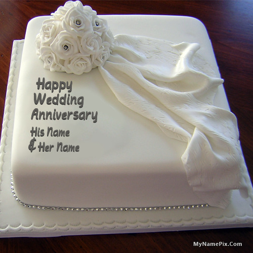 Wedding anniversary cake greetings