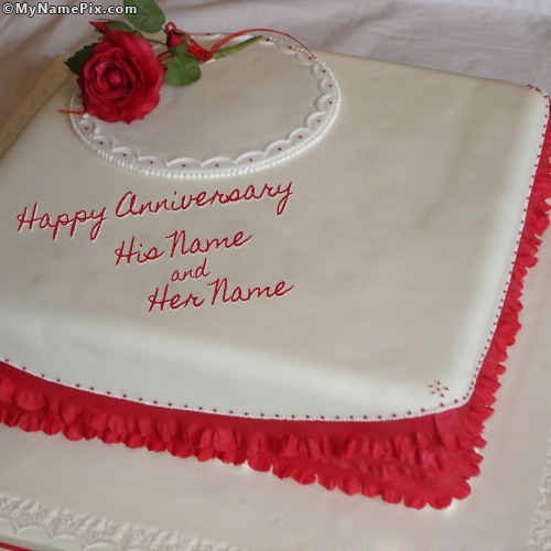 Happy Anniversary Cake With Name