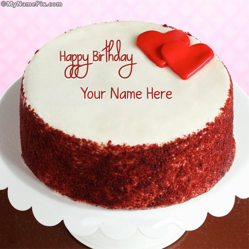 Write Your Name On Happy Birthday Cake Picture