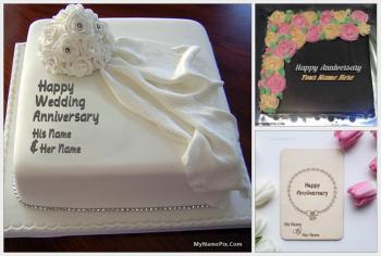 Anniversary Cakes With Name and Photo