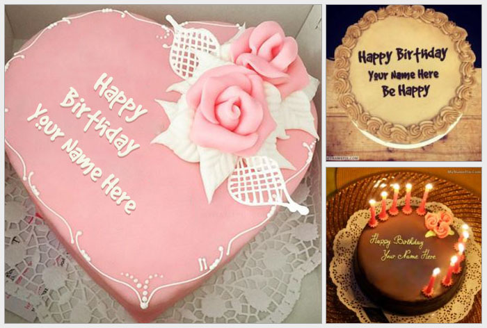 Birthday Cake With Photo Frame and Name Editor Online