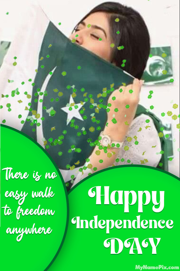 14th August Pakistan Independence Day Quote Wish Card With Photo