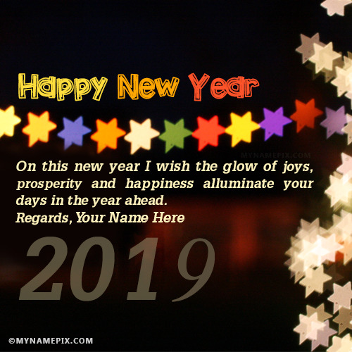 2019 Happy New Year Best Wishes With Name