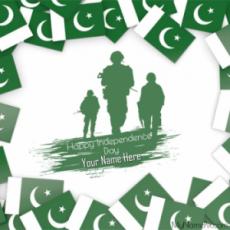 Happy Independence Day Pakistan Wish Card With Name