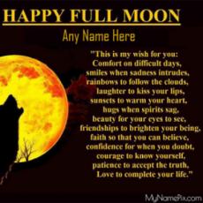 Love To Complete Your Life Happy Full Moon Day Wish With Name