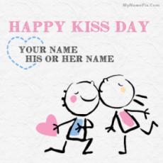Best Happy Kiss Day Wish With Name