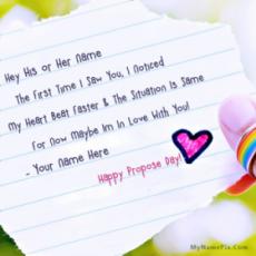 Best Propose Day Wishes With Name