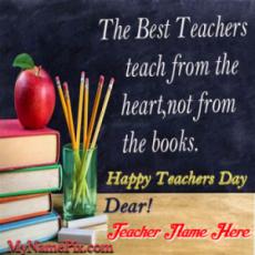 Best Teacher Happy Teacher Day Wish Card With Name