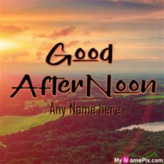 Good Afternoon Wish Card With Name