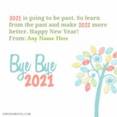 Good Bye 2021 Wish Card With Name