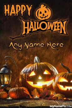 Happy Halloween Wish Card With Your Name