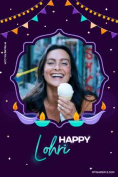 Happy Lohri Family Photo Card