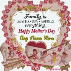 Happy Mothersday Family Card With Name
