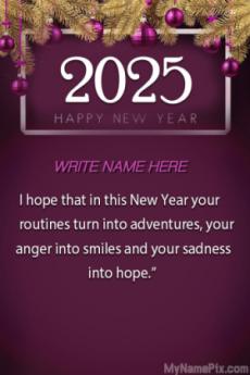 Happy new year wish with name