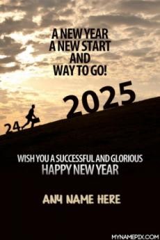 Happy new year wish with name