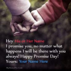 Couple Happy Promise Day With Name