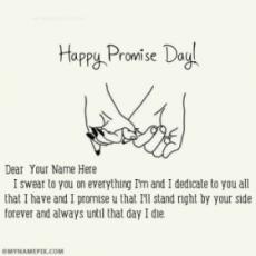 Happy Promise Day Images With Name