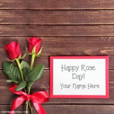 Happy Rose Day Card With Name