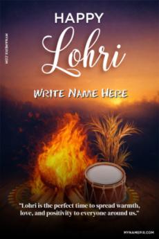 Heartwarming Lohri Personalized Name Greeting