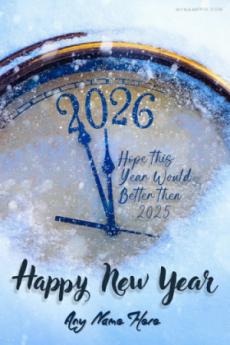Hope This Year Will Be Better Than 2025 New Year 2026 Wish Card With Name