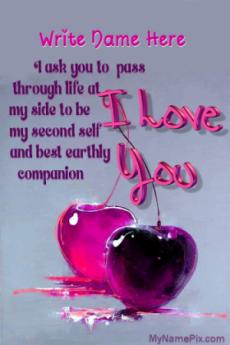 I Love You Cherries Propose Quotes Wish With Name