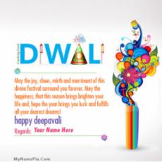 2018 Diwali Greeting Card With Name