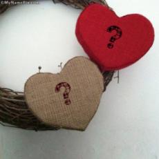 Fabric Hearts With Name