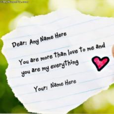 Love Note With Name