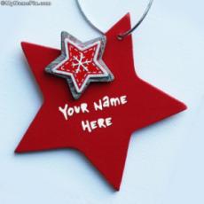 Red Star With Name