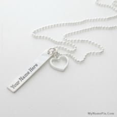 Personalized Light Sliver Necklace With Name