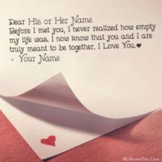 Love Proposal With Name