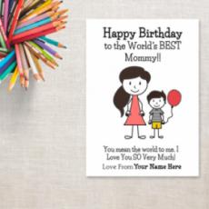 Name Birthday Card For Mom From Son