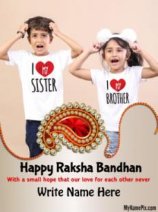 Raksha Bandhan Greetings With Name And Photo