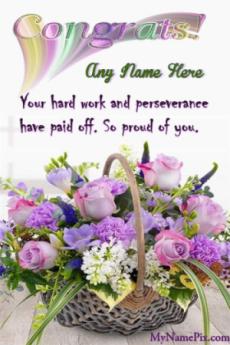 So Proud Of You Congratulates Wish Card With Name