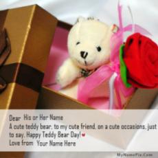 Teddy Bear Day Gift With Name
