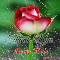 Thank You Flower Wish With Name