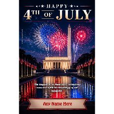  - Personalized Events USA Independence Day Wishes design