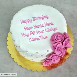 Candles Birthday Cake With Name