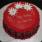 Red Elegant Birthday Cake With Name