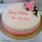 Pink Rose Happy Birthday Cake With Name