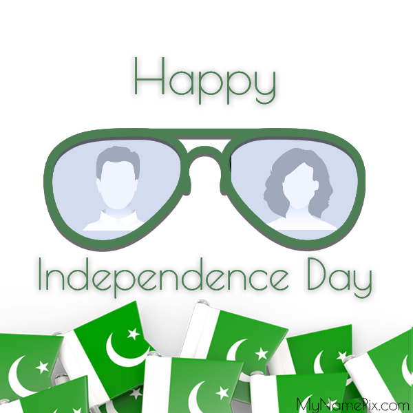 Funny Glasses Wish for Two Persons to Celebrate Pakistan Independence Day on 14th August