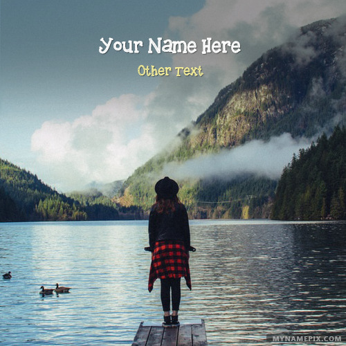 Alone Pic of Girl With Name Quotes