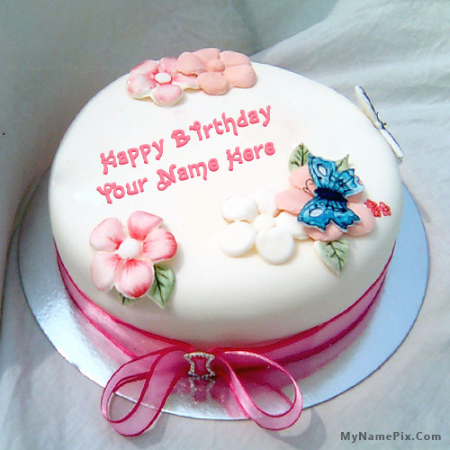 Simple Design Blue Birthday Cake | bakehoney.com