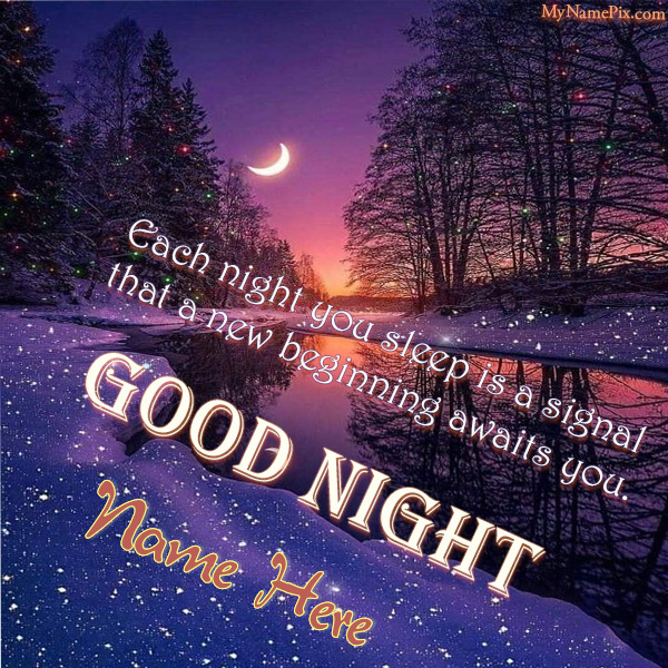 Each Night Good Night Beautiful Wish With Name