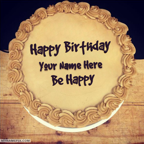 Elegant Chocolate Birthday Cake With Name