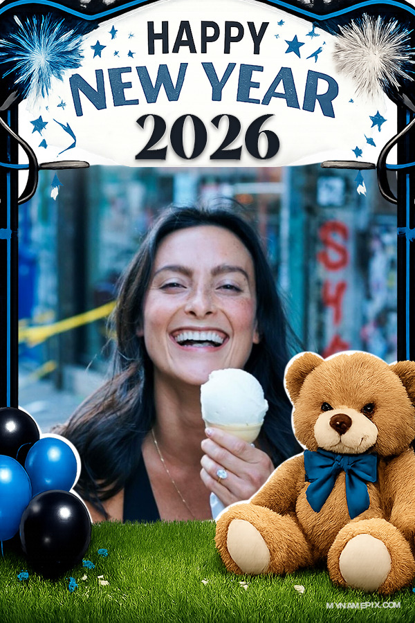 Elegant Happy New Year 2026 Personalized Photo Card