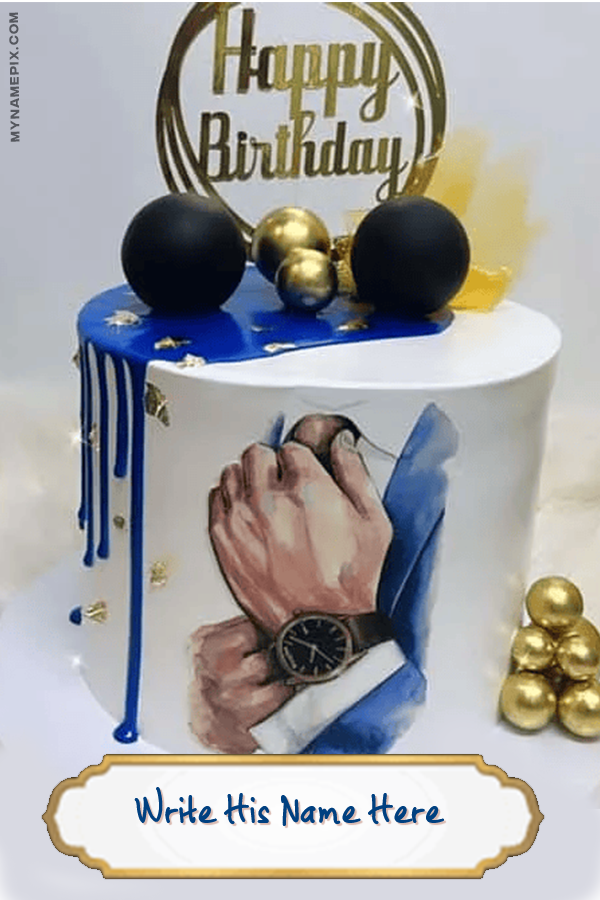 Create Personalized Birthday special cake for men with name plate | For Him | Birthday | MyNamePix with Name & Photo | Free Online Birthday Birthday Cake With Name Maker | mynamepix