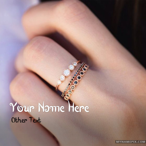 Girl Cute Hand Wear Ring Image With Name