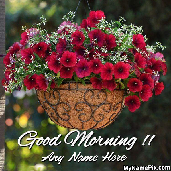 Good Morning Flowers Card With Name