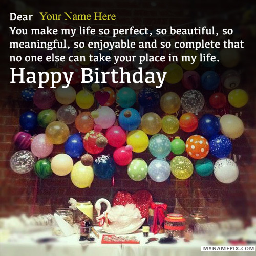 Happy Birthday Wishes for Lover With Name